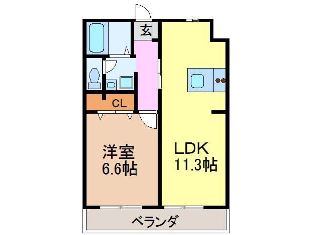 Ｍ＆ＫアップルＡの物件間取画像