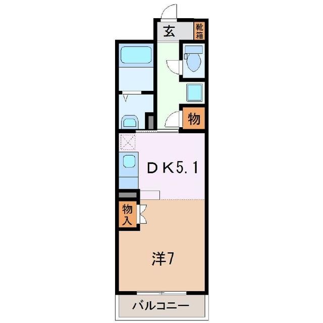 Ｋ－Ⅱの物件間取画像