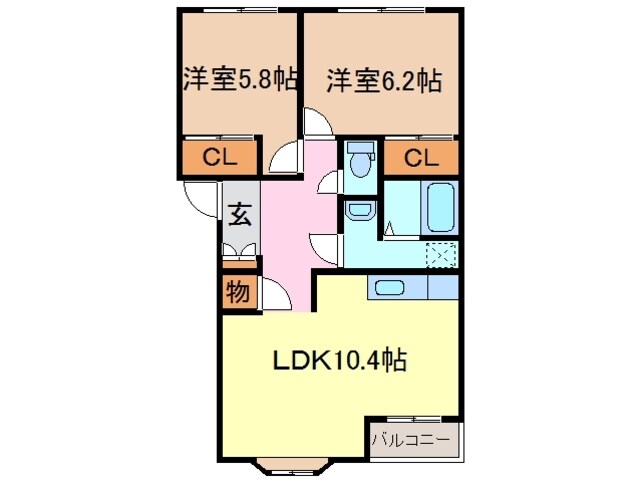 須津駅 徒歩9分 1階の物件間取画像