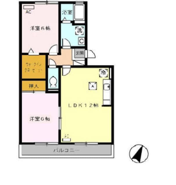 エスペランサＦの物件間取画像