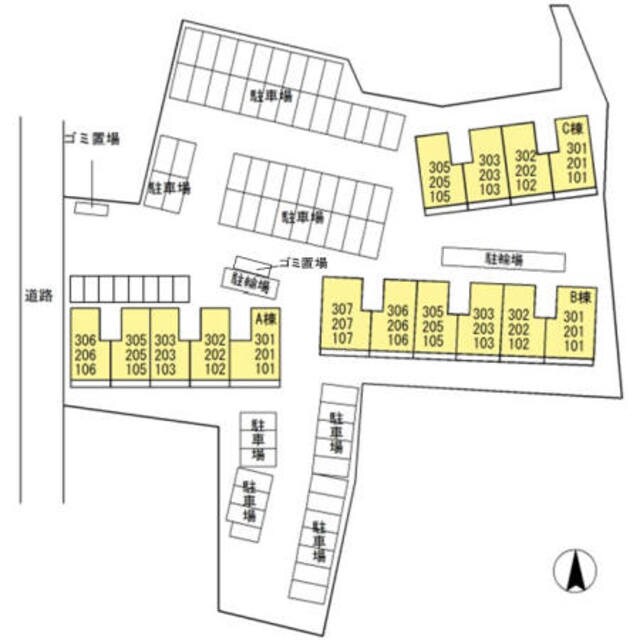 グランデタカオカ　Aの物件外観写真