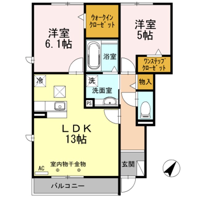 入山瀬駅 徒歩11分 1階の物件間取画像