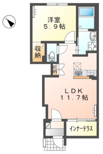 比奈駅 徒歩13分 1階の物件間取画像