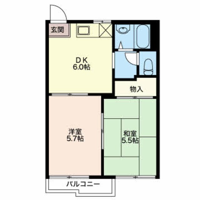 原駅 徒歩12分 2階の物件間取画像