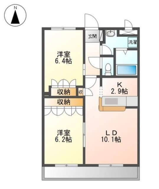 輝明館の物件間取画像