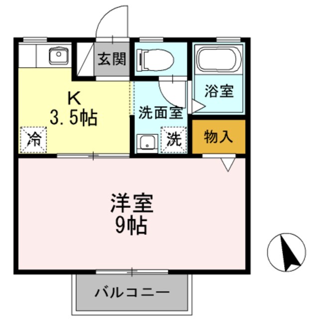 セジュール西添の物件間取画像