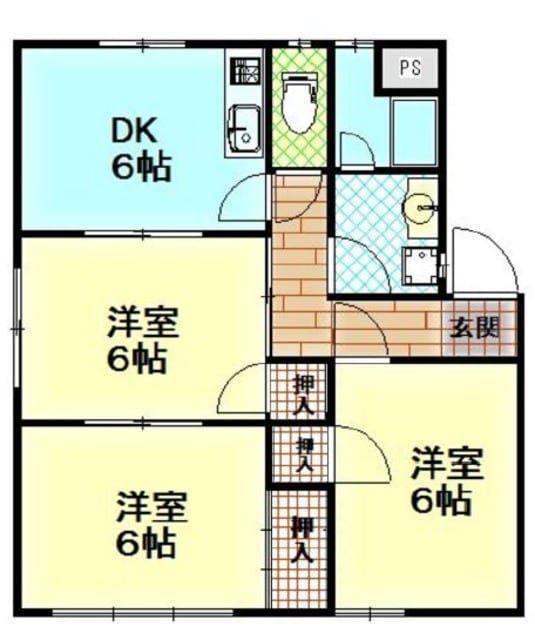 大場駅 徒歩18分 3階の物件間取画像