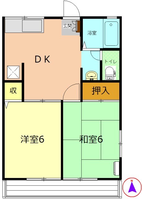 シティハイム茱萸沢Ｋの物件間取画像