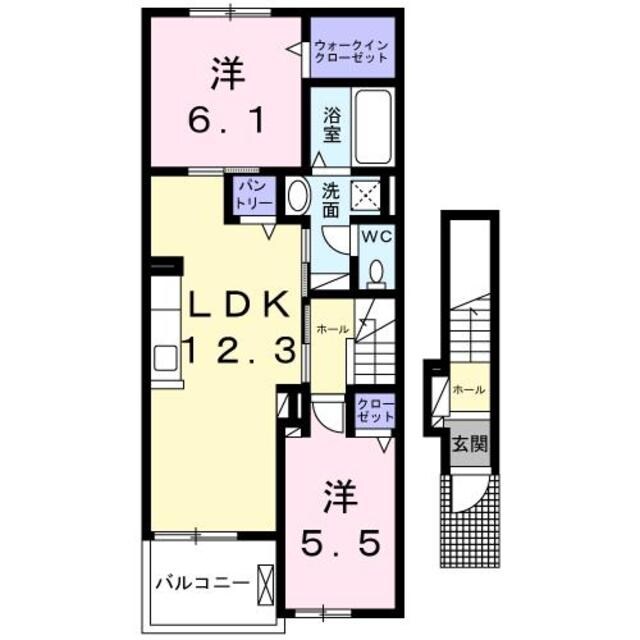 シエル　インフィニ　川島田　Ⅱの物件間取画像