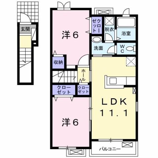 コリーヌ　Ｍの物件間取画像