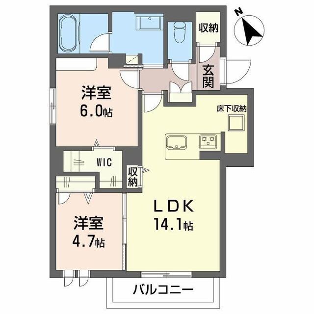 ヴィアソーレの物件間取画像
