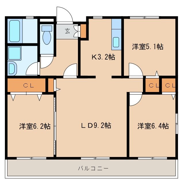 マルシェ牛久の物件間取画像