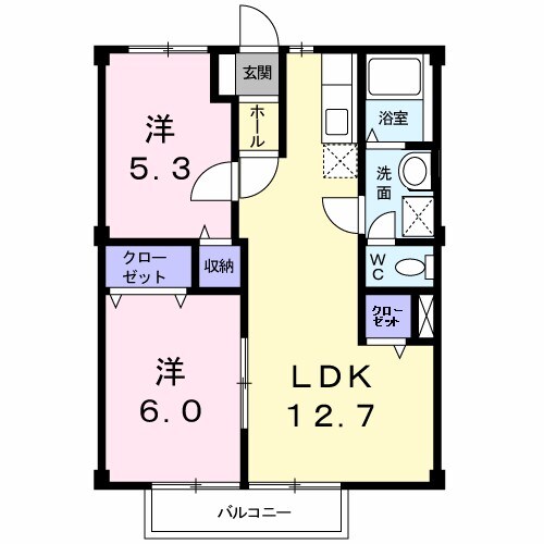 グリーンハウスＡの物件間取画像