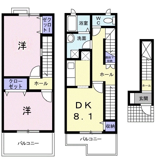 グレイスフル・Ｂの物件間取画像