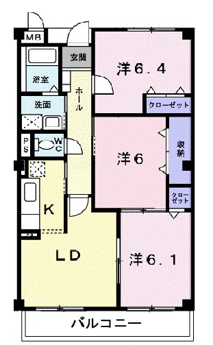 キャッスルタルイ弐番館の物件間取画像