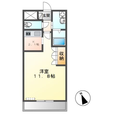 Ｊｅ　ｌｅ　ｐｒｅｎｄｓ　（ジュルプラン）の物件間取画像