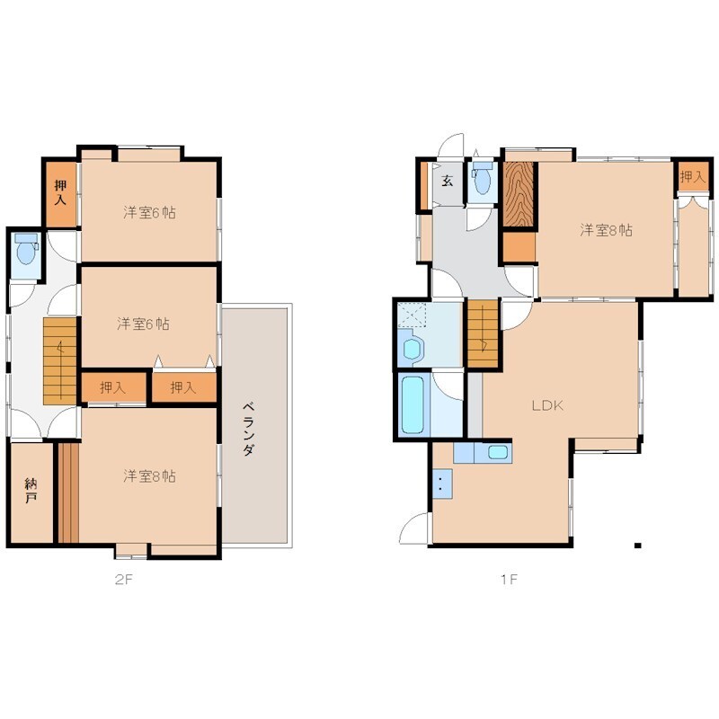 牛久南4戸建の物件間取画像