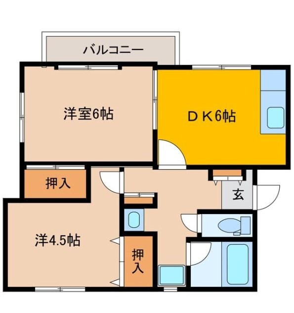 セントラルハイツ（中央2丁目）の物件間取画像