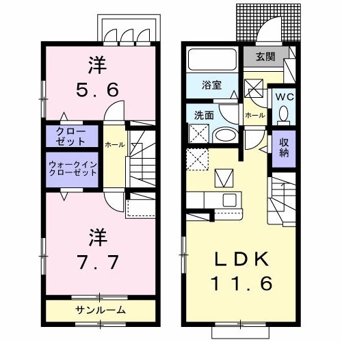 Ｋ．Ｚ　ｗｉｌｌ　Ｊの物件間取画像