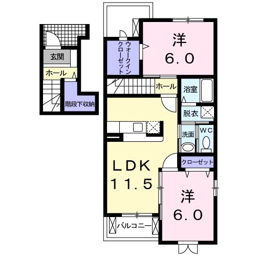 ヴィラ・フィオーレの物件間取画像