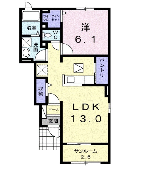 高瀬川ハイツIIの物件間取画像