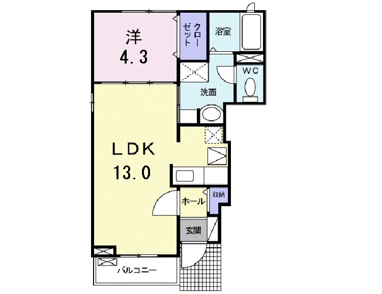 カルムの物件間取画像