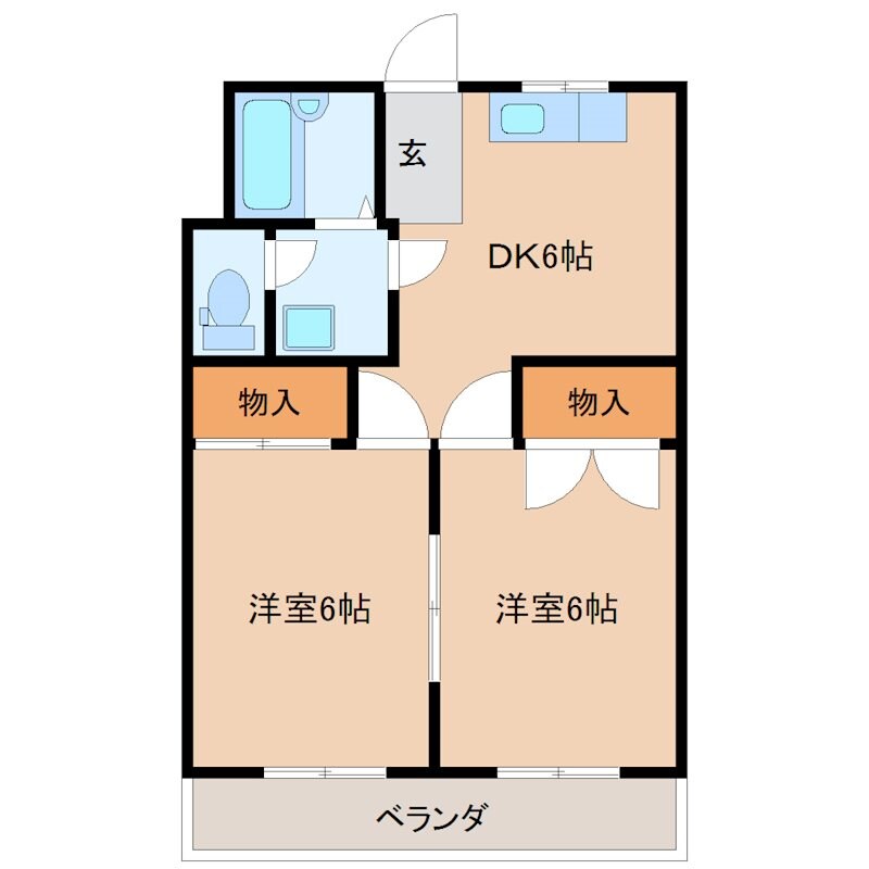 スカイハイツ岡崎IIの物件間取画像