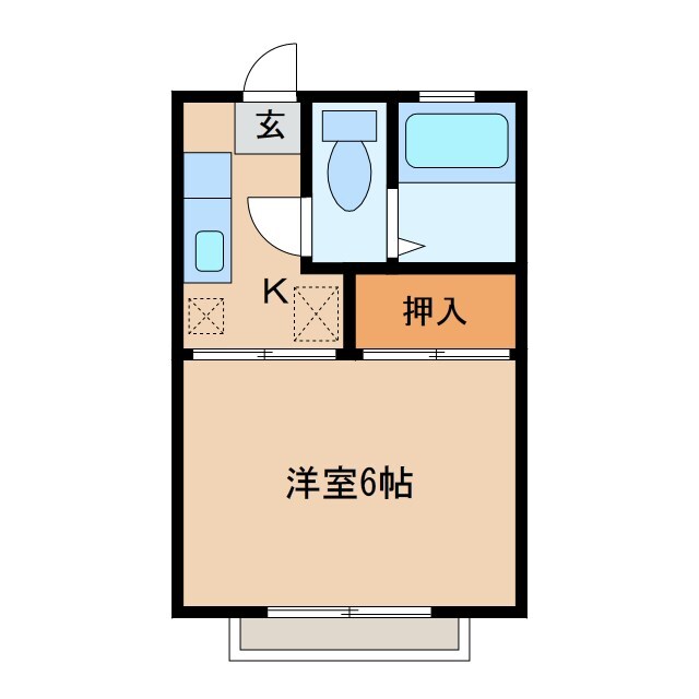 【家電付初期費用5万円】筑波大橋ハイムの物件間取画像