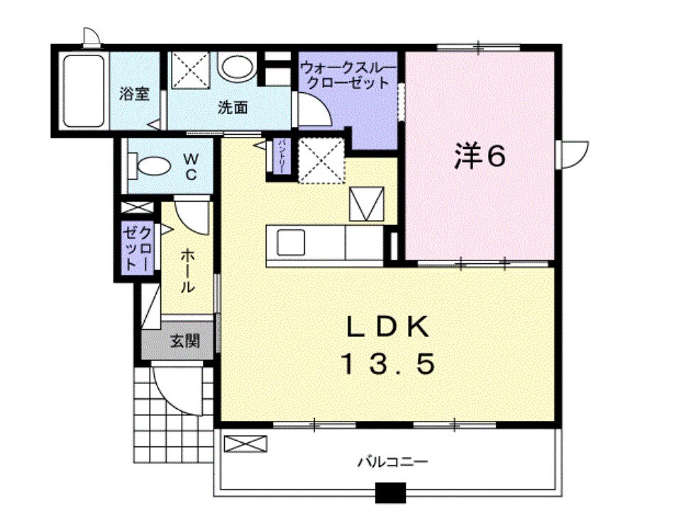 ブリッサみどりの南Ｄの物件間取画像