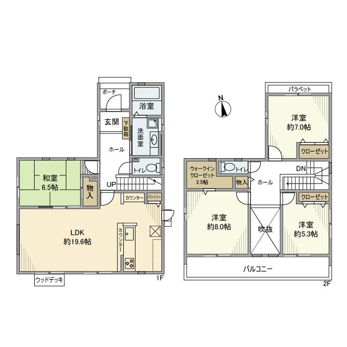 学園の森戸建の物件間取画像