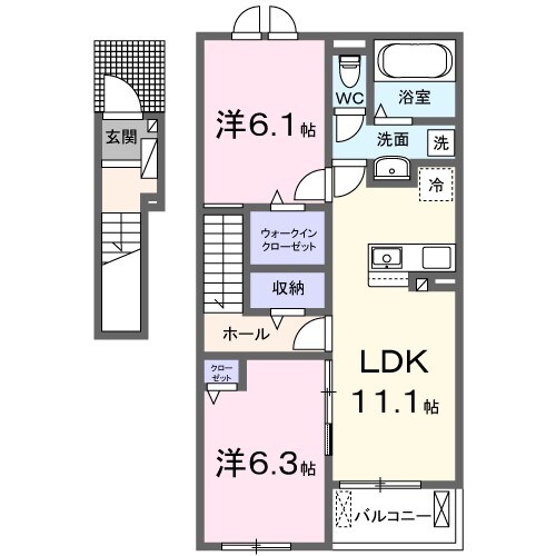 リクワイヤドVの物件間取画像