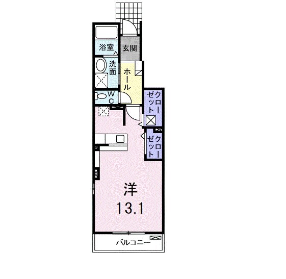 グリーンハイツＢの物件間取画像