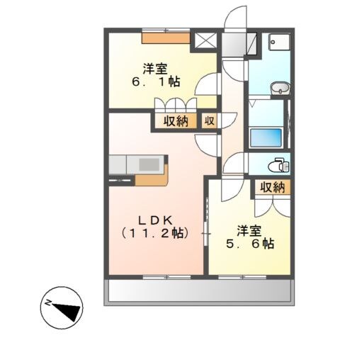 パサニアコートの物件間取画像