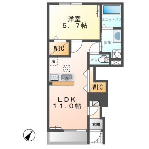 仮）阿見町若栗新築アパートの物件間取画像