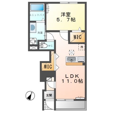 仮）阿見町若栗新築アパートの物件間取画像