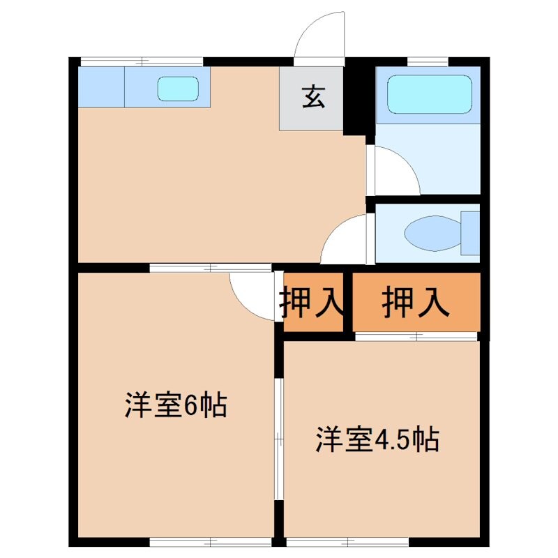 【初期費用3万円】田中コーポの物件間取画像