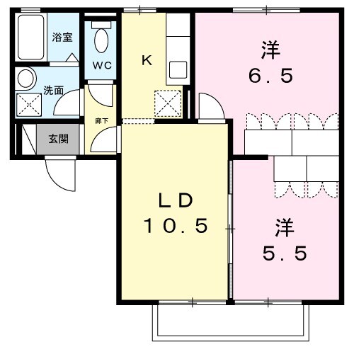 セジュール富士崎の物件間取画像