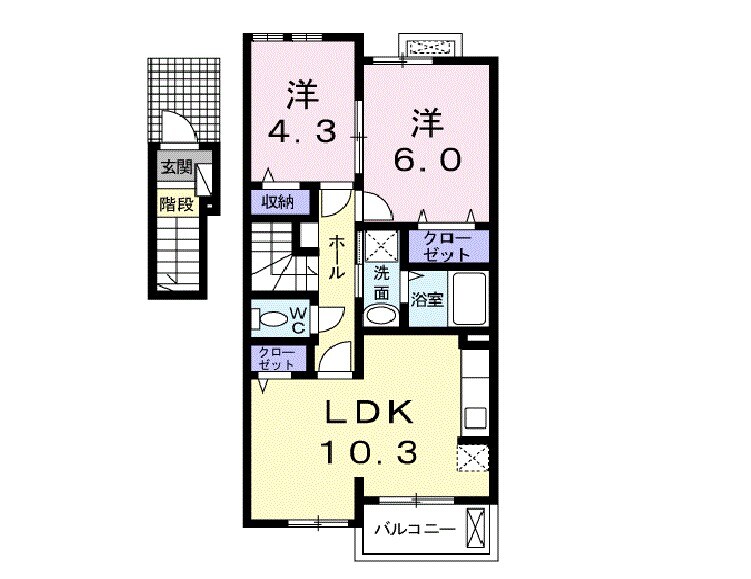 ラブリーの物件間取画像