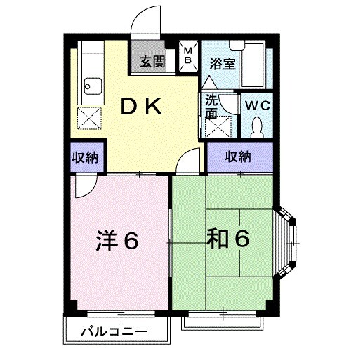 エルディム西Ｂの物件間取画像
