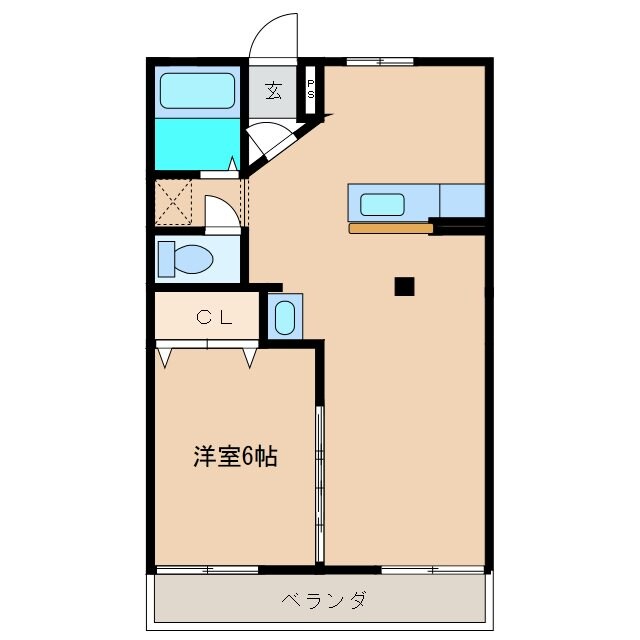 ヴェイル松代Aの物件間取画像