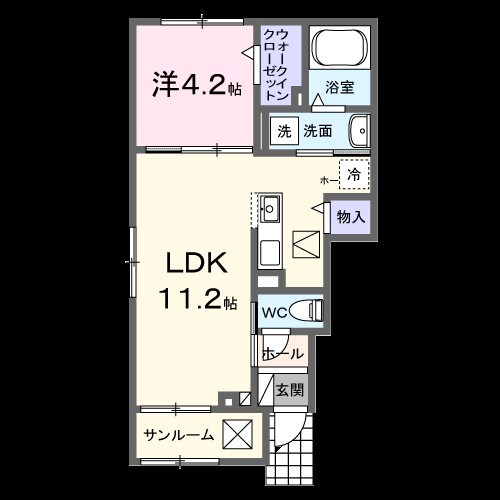 シャンテ　アルルの物件間取画像