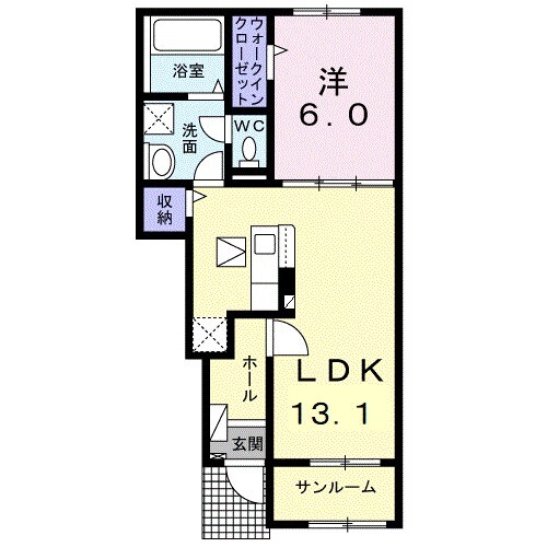 境町アパートの物件間取画像