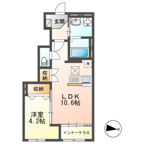 つくば市大曽根3093新築アパート（仮の物件間取画像