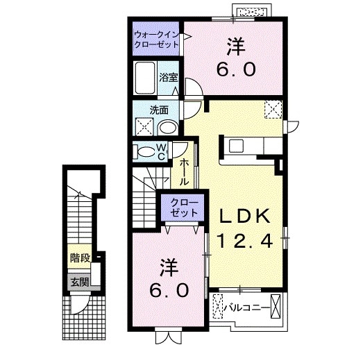 アイリスＡの物件間取画像