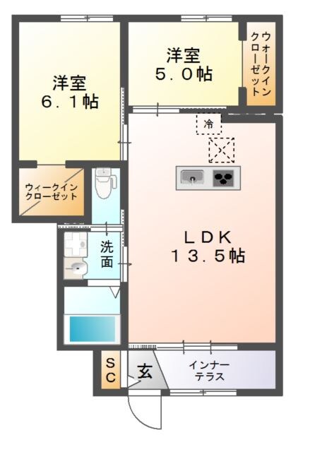 Grand　Chariot　B（グランシャリオＢ）の物件間取画像