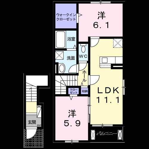 リーブル・プラッツＡの物件間取画像