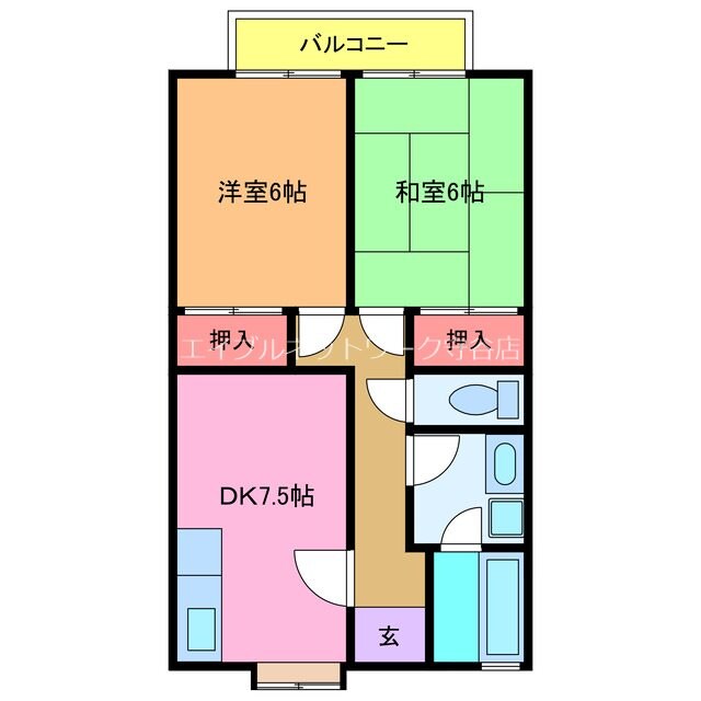 パインヒルズBの物件間取画像