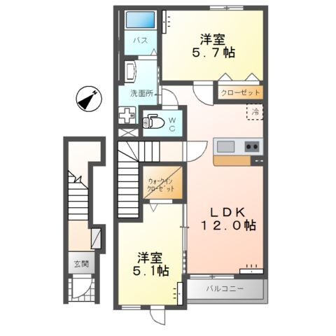 仮）取手市米ノ井387-1新築アパートの物件間取画像