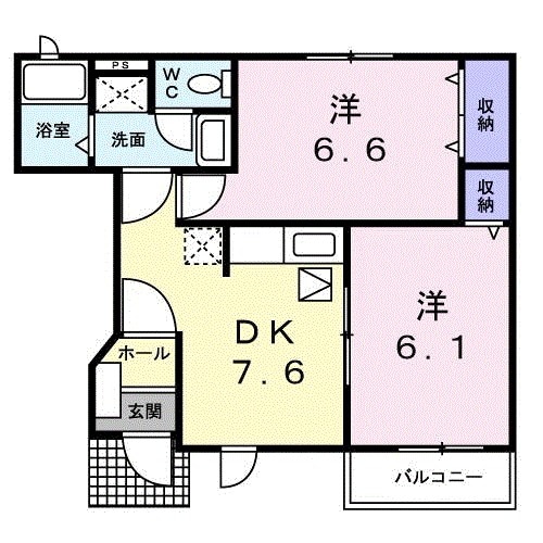 メイプルタウン壱番館の物件間取画像