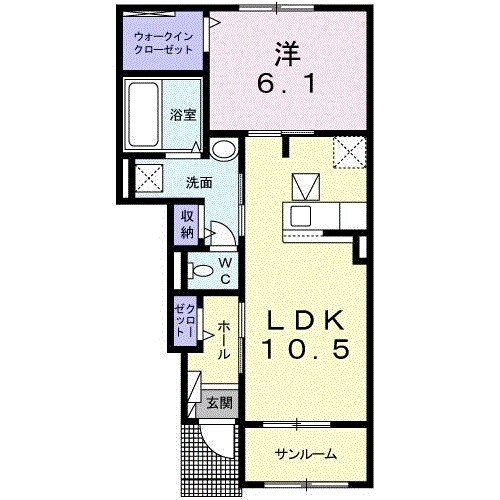 ビレッジヒル　ＸIVの物件間取画像